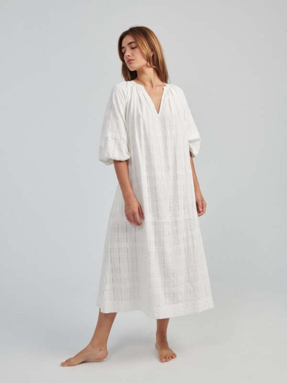 Apiece Apart White Sun Mesa Midi Dress S
